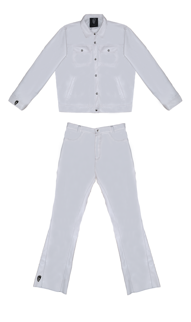 LEATHER SUIT - WHITE - MALE