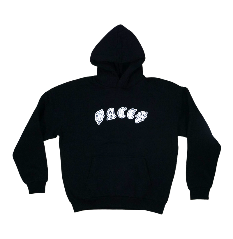FACES HEAVY OVERSIZED HOODIE - FRONT/BLACK