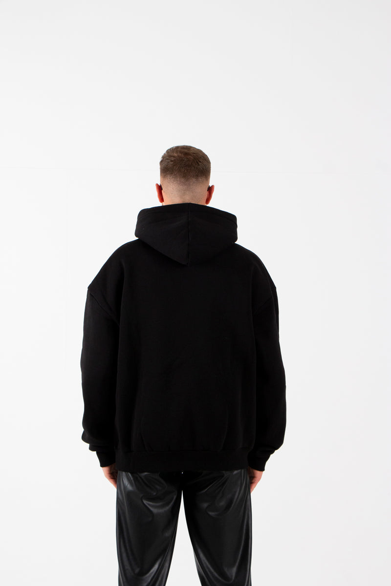 FACES HEAVY OVERSIZED HOODIE - FRONT/BLACK